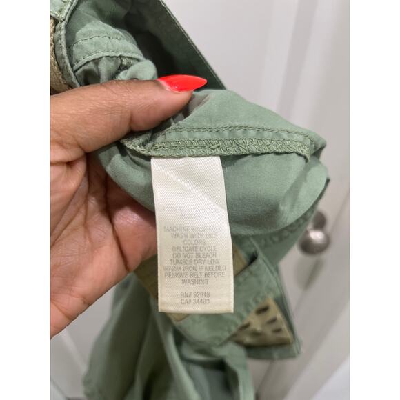 Vintage Juicy Couture Army Green Cargo Bermuda Belted Shorts Sz 8 - Picture 7 of 7